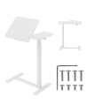 MACLEAN MOBILNE BIURKO/STAND NA LAPTOP, BIAŁE, REGULACJA WYSOKOŚCI 76-109CM, MAX. 30KG MC-120 W