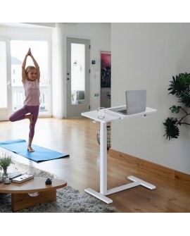 MACLEAN MOBILNE BIURKO/STAND NA LAPTOP, BIAŁE, REGULACJA WYSOKOŚCI 76-109CM, MAX. 30KG MC-120 W