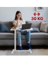 MACLEAN MOBILNE BIURKO/STAND NA LAPTOP, BIAŁE, REGULACJA WYSOKOŚCI 76-109CM, MAX. 30KG MC-120 W