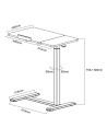MACLEAN MOBILNE BIURKO/STAND NA LAPTOP, BIAŁE, REGULACJA WYSOKOŚCI 76-109CM, MAX. 30KG MC-120 W