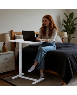 MACLEAN MOBILNE BIURKO/STAND NA LAPTOP, BIAŁE, REGULACJA WYSOKOŚCI 76-109CM, MAX. 30KG MC-120 W