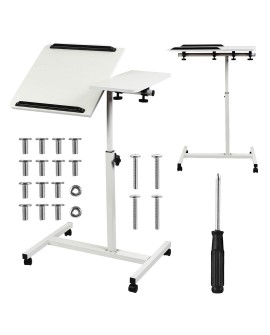 MACLEAN MOBILNE BIURKO/STAND NA LAPTOP, BIAŁE, REGULACJA WYSOKOŚĆ 59-89CM, MAX. 30KG MC-121 W