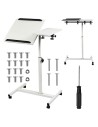 MACLEAN MOBILNE BIURKO/STAND NA LAPTOP, BIAŁE, REGULACJA WYSOKOŚĆ 59-89CM, MAX. 30KG MC-121 W