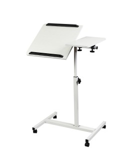 MACLEAN MOBILNE BIURKO/STAND NA LAPTOP, BIAŁE, REGULACJA WYSOKOŚĆ 59-89CM, MAX. 30KG MC-121 W
