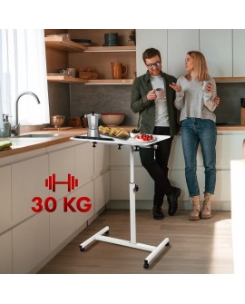 MACLEAN MOBILNE BIURKO/STAND NA LAPTOP, BIAŁE, REGULACJA WYSOKOŚĆ 59-89CM, MAX. 30KG MC-121 W