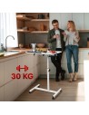 MACLEAN MOBILNE BIURKO/STAND NA LAPTOP, BIAŁE, REGULACJA WYSOKOŚĆ 59-89CM, MAX. 30KG MC-121 W