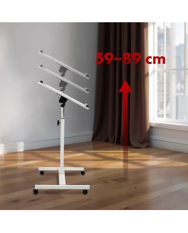 MACLEAN MOBILNE BIURKO/STAND NA LAPTOP, BIAŁE, REGULACJA WYSOKOŚĆ 59-89CM, MAX. 30KG MC-121 W