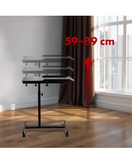 MACLEAN MOBILNE BIURKO/STAND NA LAPTOP, CZARNE, REGULACJA WYSOKOŚC 59-89CM, MAX. 30KG MC-121 B