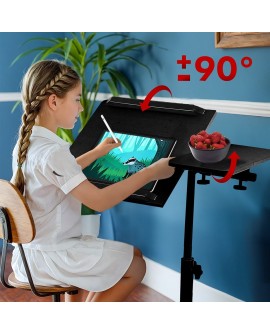 MACLEAN MOBILNE BIURKO/STAND NA LAPTOP, CZARNE, REGULACJA WYSOKOŚC 59-89CM, MAX. 30KG MC-121 B
