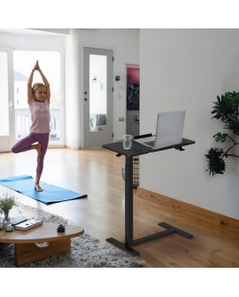MACLEAN MOBILNE BIURKO/STAND NA LAPTOP, CZARNE, REGULACJA WYSOKOŚCI 76-109CM, MAX. 30KG MC-120 B