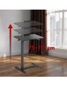 MACLEAN MOBILNE BIURKO/STAND NA LAPTOP, CZARNE, REGULACJA WYSOKOŚCI 76-109CM, MAX. 30KG MC-120 B