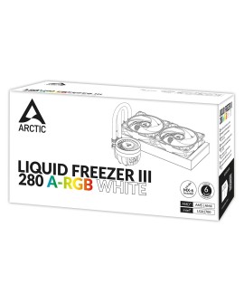 ARCTIC Liquid Freezer III 280 A-RGB Procesor Chłodnica cieczy all-in-one 14 cm Biały 1 szt.