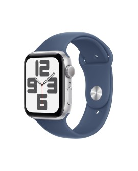 Apple Watch SE GPS 44mm Silver Aluminium Case Sport Band