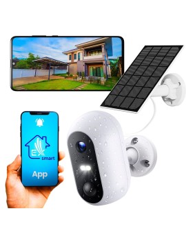 Extralink Smart Life SolarEye | Kamera zewnętrzna z panelem solarnym | bezprzewodowa, Full HD 1080p, Wi-Fi, akumulator 5200mAh,
