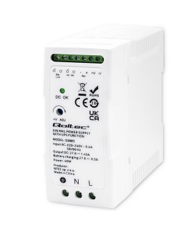 QOLTEC ZASILACZ NA SZYNĘ DIN Z FUNKCJĄ UPS | 40W