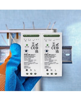 QOLTEC ZASILACZ NA SZYNĘ DIN Z FUNKCJĄ UPS | 40W