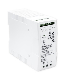 QOLTEC ZASILACZ NA SZYNĘ DIN Z FUNKCJĄ UPS | 40W