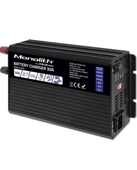 QOLTEC ŁADOWARKA DO AKUMULATORÓW LIFEPO4 AGM GEL SLA | 30A | 12V