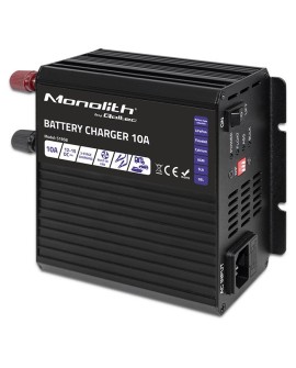 QOLTEC ŁADOWARKA DO AKUMULATORÓW MONOLITH LIFEPO4 AGM GEL SLA | 10A | 12V