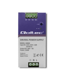 QOLTEC ZASILACZ NA SZYNĘ DIN PRZEMYSŁOWY | 240W | 48V | 5A