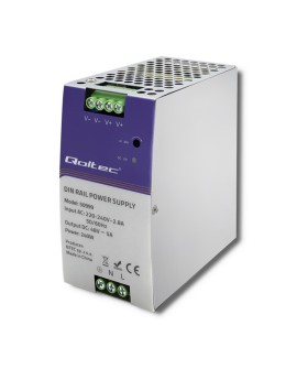QOLTEC ZASILACZ NA SZYNĘ DIN PRZEMYSŁOWY | 240W | 48V | 5A