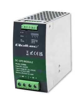 QOLTEC MODUŁ UPS DC NA SZYNĘ DIN | 40A | 24V