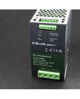 QOLTEC MODUŁ UPS DC NA SZYNĘ DIN | 40A | 24V