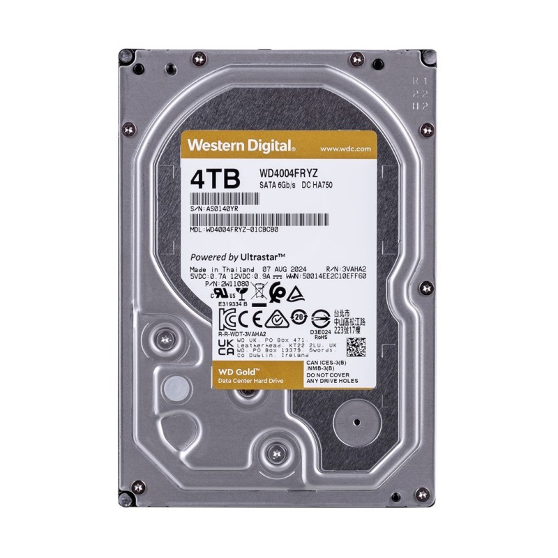 Dysk twardy HDD WD Gold 4TB 3,5" SATA WD4004FRYZ