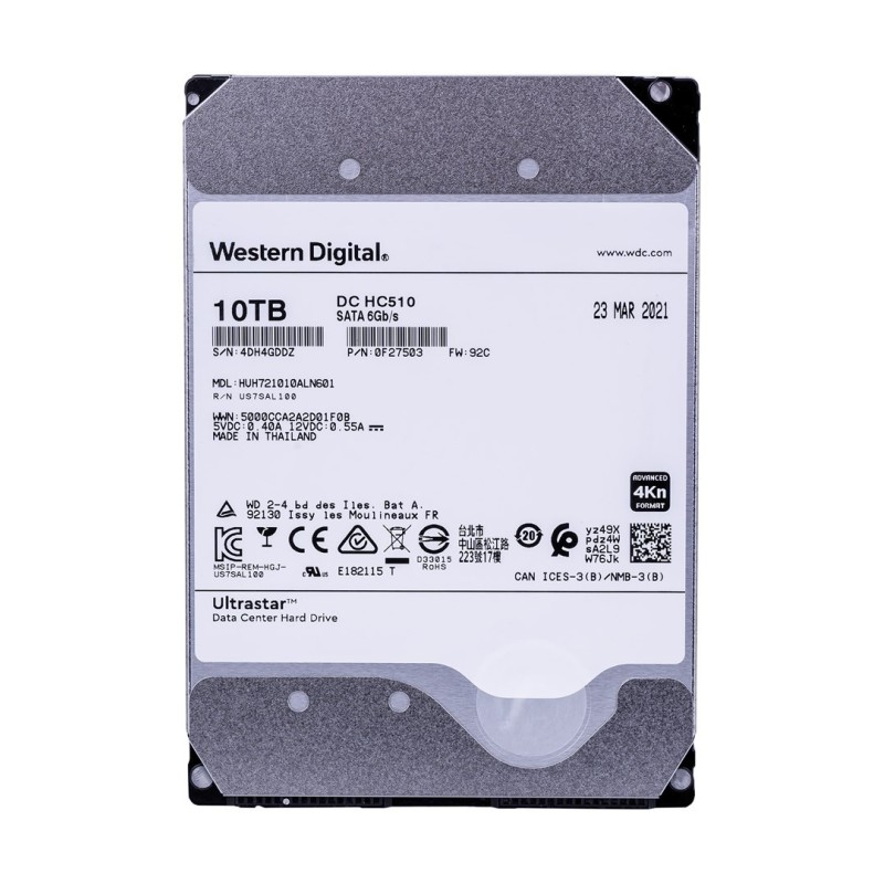 Dysk serwerowy HDD Western Digital Ultrastar DC HC510 HE10 (10 TB 3.5" SATA 4KN SED)