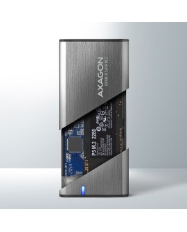 AXAGON EEM2-SG2 RAW BOX Etui zewnętrzne na dyski SSD M.2 USB-C 3.2 Gen 2 - srebrny