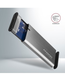 AXAGON EEM2-SG2 RAW BOX Etui zewnętrzne na dyski SSD M.2 USB-C 3.2 Gen 2 - srebrny