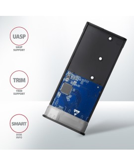 AXAGON EEM2-SG2 RAW BOX Etui zewnętrzne na dyski SSD M.2 USB-C 3.2 Gen 2 - srebrny