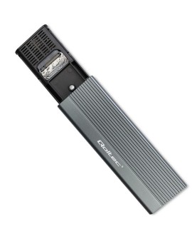 QOLTEC OBUDOWA NA DYSK SSD M.2 | SATA | NGFF | USB-C | SUPER SPEED | 2TB | SZARY