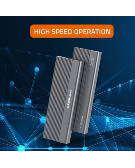 QOLTEC OBUDOWA NA DYSK SSD M.2 | SATA | NGFF | USB-C | SUPER SPEED | 2TB | SZARY