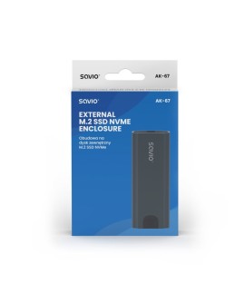 SAVIO OBUDOWA NA DYSK ZEWN. M.2 SSD NVME, USB, AK-67