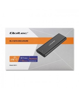 QOLTEC OBUDOWA DO DYSKÓW KIESZEŃ M.2 SATA SSD | NGFF | USB TYP C