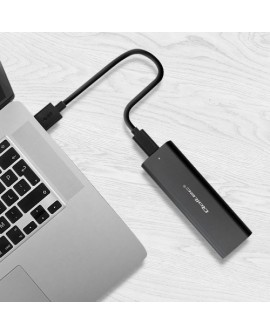 QOLTEC OBUDOWA DO DYSKÓW KIESZEŃ M.2 SATA SSD | NVME | USB TYP C