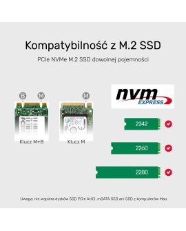 UNITEK OBUDOWA NA DYSK/KLONOWANIE 2XM.2, PCIE/NVME