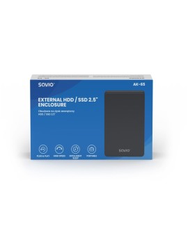 SAVIO ZEWNĘTRZNA OBUDOWA NA DYSK HDD/SDD 2,5", USB 3.0, AK-65