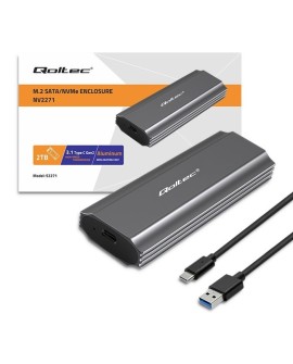 QOLTEC OBUDOWA NV2271 NA DYSK M.2 SSD | SATA | NVME | USB-C | 2TB