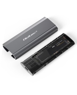 QOLTEC OBUDOWA NV2271 NA DYSK M.2 SSD | SATA | NVME | USB-C | 2TB