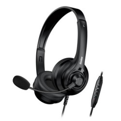 Genius HS-235U słuchawki z mikrofonem, przewodowa, czarna