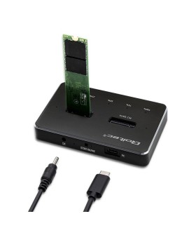 QOLTEC STACJA DOKUJĄCA DYSKÓW SSD M.2 | NVME | SATA | USB-C | DUAL 2 X 2TB
