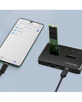 QOLTEC STACJA DOKUJĄCA DYSKÓW SSD M.2 | NVME | SATA | USB-C | DUAL 2 X 2TB