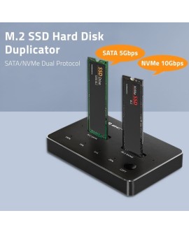 QOLTEC STACJA DOKUJĄCA DYSKÓW SSD M.2 | NVME | SATA | USB-C | DUAL 2 X 2TB