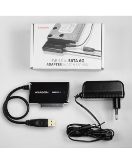 AXAGON ADSA-FP3 FASTPort3 Adapter, USB3.0, HDD/SSD/ODD, SATA 6G - zasilacz sieciowy