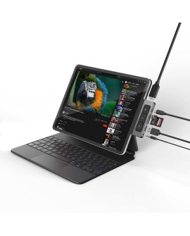 HYPER HD449 stacja dokująca Szary