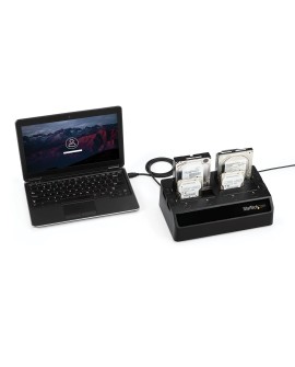 StarTech.com SDOCK4U33 stacja dokująca do dysków twardych USB 3.2 Gen 1 (3.1 Gen 1) Type-B Czarny
