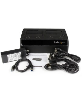 StarTech.com SDOCK4U33 stacja dokująca do dysków twardych USB 3.2 Gen 1 (3.1 Gen 1) Type-B Czarny
