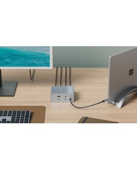 HYPER HDG212B stacja dokująca Dokujący USB 3.2 Gen 2 (3.1 Gen 2) Type-C Srebrny